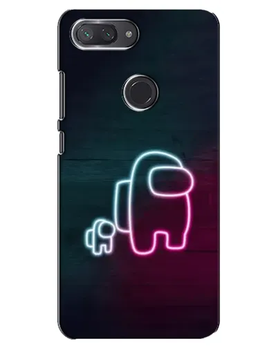 Чехол для Xiaomi Mi 8 Lite с картинкой «Among Us неон-арт» Чехол для Xiaomi Mi 8 Lite с картинкой «Among Us неон-арт»