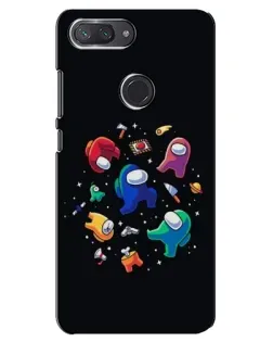 Чехол для Xiaomi Mi 8 Lite с картинкой «Among Us космос»
