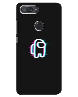 Чехол для Xiaomi Mi 8 Lite с картинкой «Among Us неон»