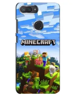 Чехол для Xiaomi Mi 8 Lite с картинкой «Minecraft классический мир»