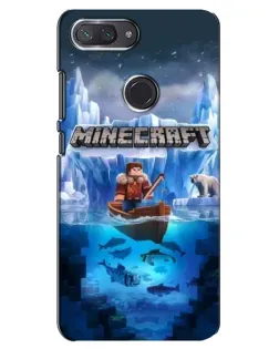 Чехол для Xiaomi Mi 8 Lite с картинкой «Minecraft ледяной мир»