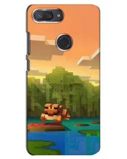 Чехол для Xiaomi Mi 8 Lite с картинкой «Майнкрафт закат солнца»