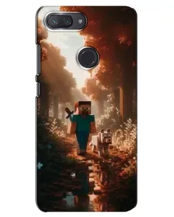 Чехол для Xiaomi Mi 8 Lite с картинкой «Стив в лесу»