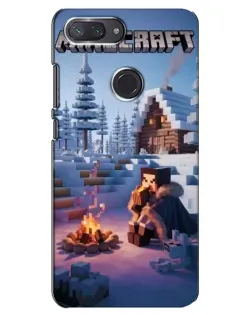 Чехол для Xiaomi Mi 8 Lite с картинкой «Зимний Minecraft»