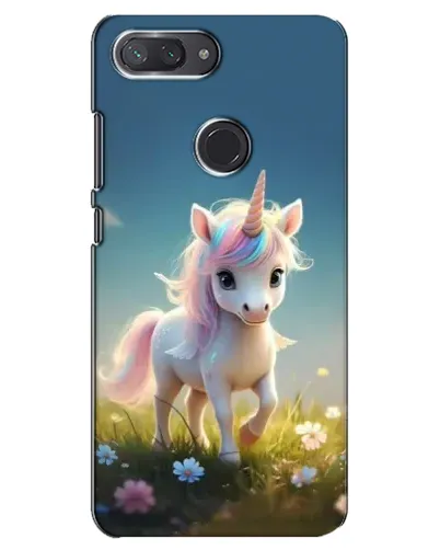 Чехол для Xiaomi Mi 8 Lite с картинкой «Единорог на поляне»