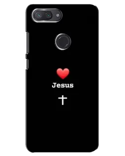Чехол для Xiaomi Mi 8 Lite с картинкой «Сердце - Jesus»