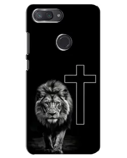 Чехол для Xiaomi Mi 8 Lite с картинкой «Лев и Крест»