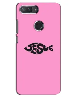 Чехол для Xiaomi Mi 8 Lite с картинкой «Розовый символ  Jesus»