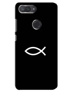 Чехол для Xiaomi Mi 8 Lite с картинкой «Символ рыбы Jesus»