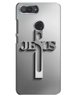 Чехол для Xiaomi Mi 8 Lite с картинкой «Металлический крест Jesus»