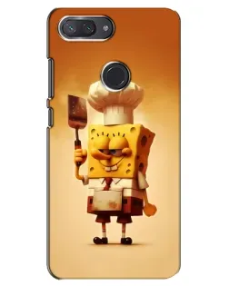 Чехол для Xiaomi Mi 8 Lite с картинкой «Губка Боб повар»