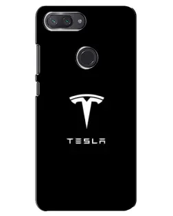 Чехол для Xiaomi Mi 8 Lite с картинкой «Tesla White Logo»