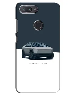 Чехол для Xiaomi Mi 8 Lite с картинкой «Серебристый Cybertruck Tesla»