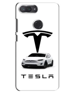 Чехол для Xiaomi Mi 8 Lite с картинкой «Tesla White Style»