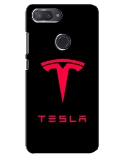 Чехол для Xiaomi Mi 8 Lite с картинкой «Tesla Red Logo»