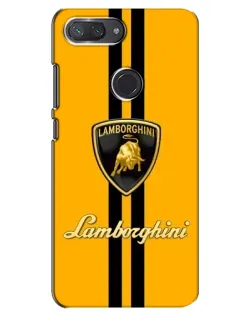 Чехол для Xiaomi Mi 8 Lite с картинкой «Lamborghini Stripe желтый»