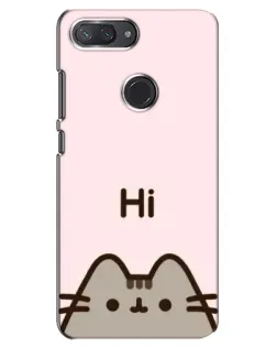 Чехол для Xiaomi Mi 8 Lite с картинкой «Пушин говорит Hi»