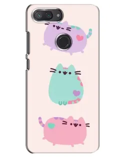 Чехол для Xiaomi Mi 8 Lite с картинкой «Pusheen трио»