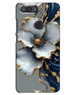 Чохол для Xiaomi Mi 8 Lite з картинкою «Біла квітка та золотий флюїд» Чохол для Xiaomi Mi 8 Lite з картинкою «Біла квітка та золотий флюїд»