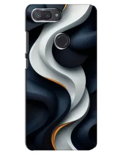 Чехол для Xiaomi Mi 8 Lite с картинкой «Объемные черно-белые ленты» Чехол для Xiaomi Mi 8 Lite с картинкой «Объемные черно-белые ленты»