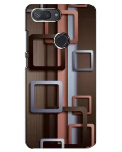 Чехол для Xiaomi Mi 8 Lite с картинкой «Коричневые объемные квадраты» Чехол для Xiaomi Mi 8 Lite с картинкой «Коричневые объемные квадраты»