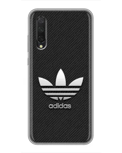 Чехол для Xiaomi Mi 9 Lite с картинкой «Adidas Карбоновая текстура»