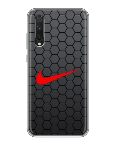 Чехол для Xiaomi Mi 9 Lite с картинкой «Nike — карбоновая сетка»