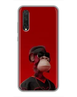Чехол для Xiaomi Mi 9 Lite с картинкой «Bored Ape в красном» Чехол для Xiaomi Mi 9 Lite с картинкой «Bored Ape в красном»