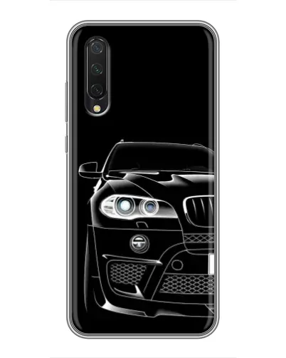 Чехол для Xiaomi Mi 9 Lite с картинкой «Темный силуэт BMW»