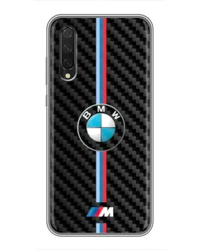 Чехол для Xiaomi Mi 9 Lite с картинкой «Эмблема BMW и карбон»