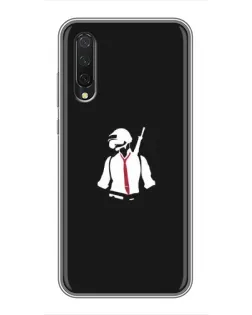 Чехол для Xiaomi Mi 9 Lite с картинкой «PUBG — силуэт воина»
