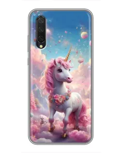 Чехол для Xiaomi Mi 9 Lite с картинкой «Единорог среди облаков»