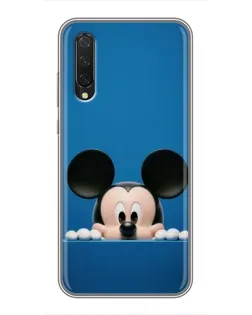 Чехол для Xiaomi Mi 9 Lite с картинкой «Микки выглядывает»