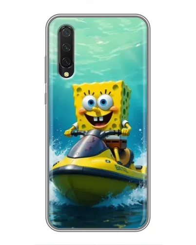 Чехол для Xiaomi Mi 9 Lite с картинкой «Спанч Боб на гидроцикле» Чехол для Xiaomi Mi 9 Lite с картинкой «Спанч Боб на гидроцикле»