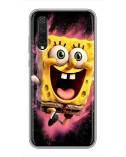 Чехол для Xiaomi Mi 9 Lite с картинкой «Взрывной Спанч Боб»
