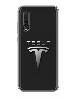 Чехол для Xiaomi Mi 9 Lite с картинкой «Стальной логотип Tesla» Чехол для Xiaomi Mi 9 Lite с картинкой «Стальной логотип Tesla»