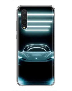 Чехол для Xiaomi Mi 9 Lite с картинкой «Tesla в неоне» Чехол для Xiaomi Mi 9 Lite с картинкой «Tesla в неоне»