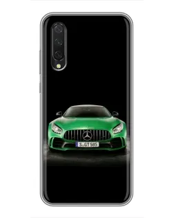 Чехол для Xiaomi Mi 9 Lite с картинкой «Mercedes — неоновый лого»