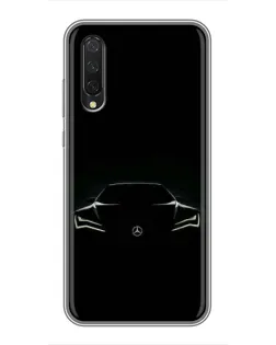 Чехол для Xiaomi Mi 9 Lite с картинкой «Mercedes — силуэт авто» Чехол для Xiaomi Mi 9 Lite с картинкой «Mercedes — силуэт авто»