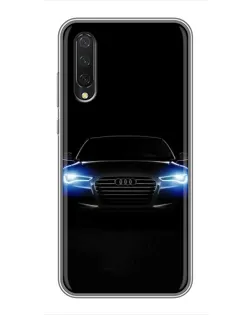 Чехол для Xiaomi Mi 9 Lite с картинкой «Audi в неоне»