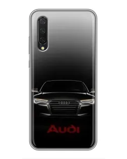Чехол для Xiaomi Mi 9 Lite с картинкой «Audi — градиентный контур»