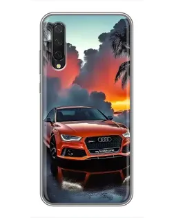 Чехол для Xiaomi Mi 9 Lite с картинкой «Audi — закат»