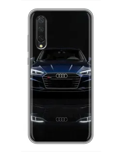 Чехол для Xiaomi Mi 9 Lite с картинкой «Audi — ночное отражение»