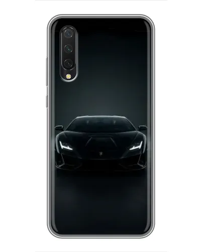 Чехол для Xiaomi Mi 9 Lite с картинкой «Черный Lamborghini Aventador»