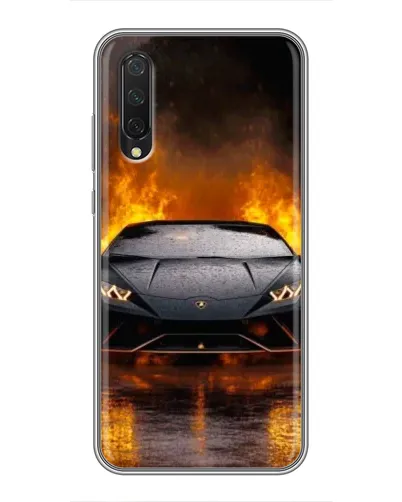 Чехол для Xiaomi Mi 9 Lite с картинкой «Lamborghini в огне»