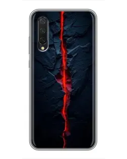Чехол для Xiaomi Mi 9 Lite с картинкой «Kрасная лавовая трещина»