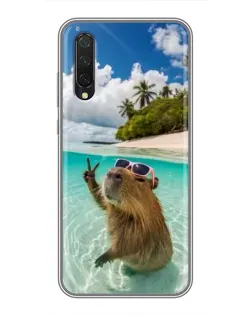Чехол для Xiaomi Mi 9 Lite с картинкой «Капибара на море» Чехол для Xiaomi Mi 9 Lite с картинкой «Капибара на море»