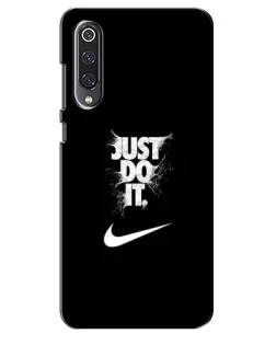 Чехол для Xiaomi Mi 9 SE с картинкой «Текстовый принт Nike»