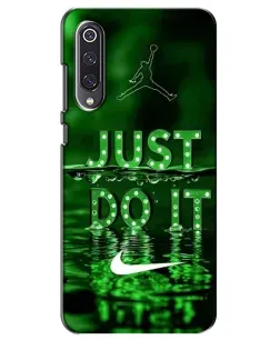 Чехол для Xiaomi Mi 9 SE с картинкой «Зеленый неоновый Nike»