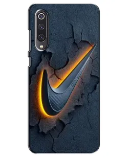 Чехол для Xiaomi Mi 9 SE с картинкой «Объемный логотип Найк»